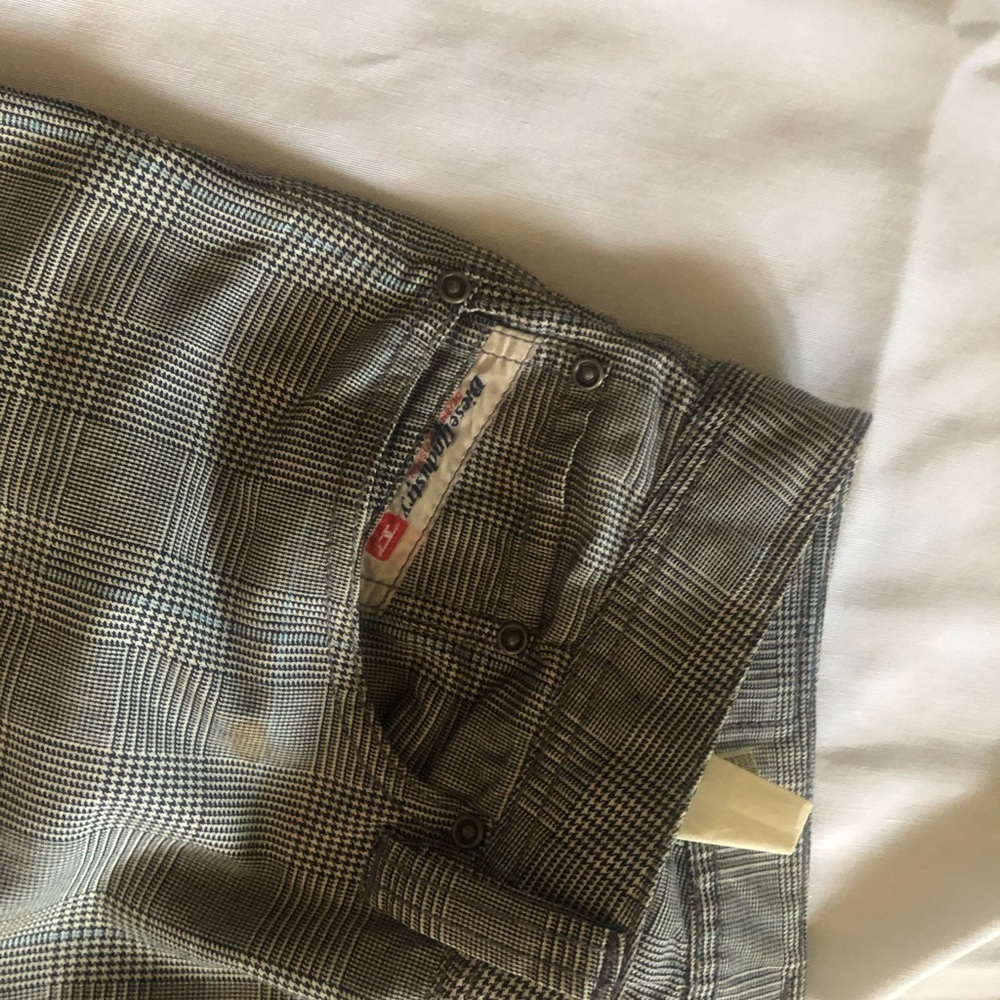Mens Diesel glen chek trousers